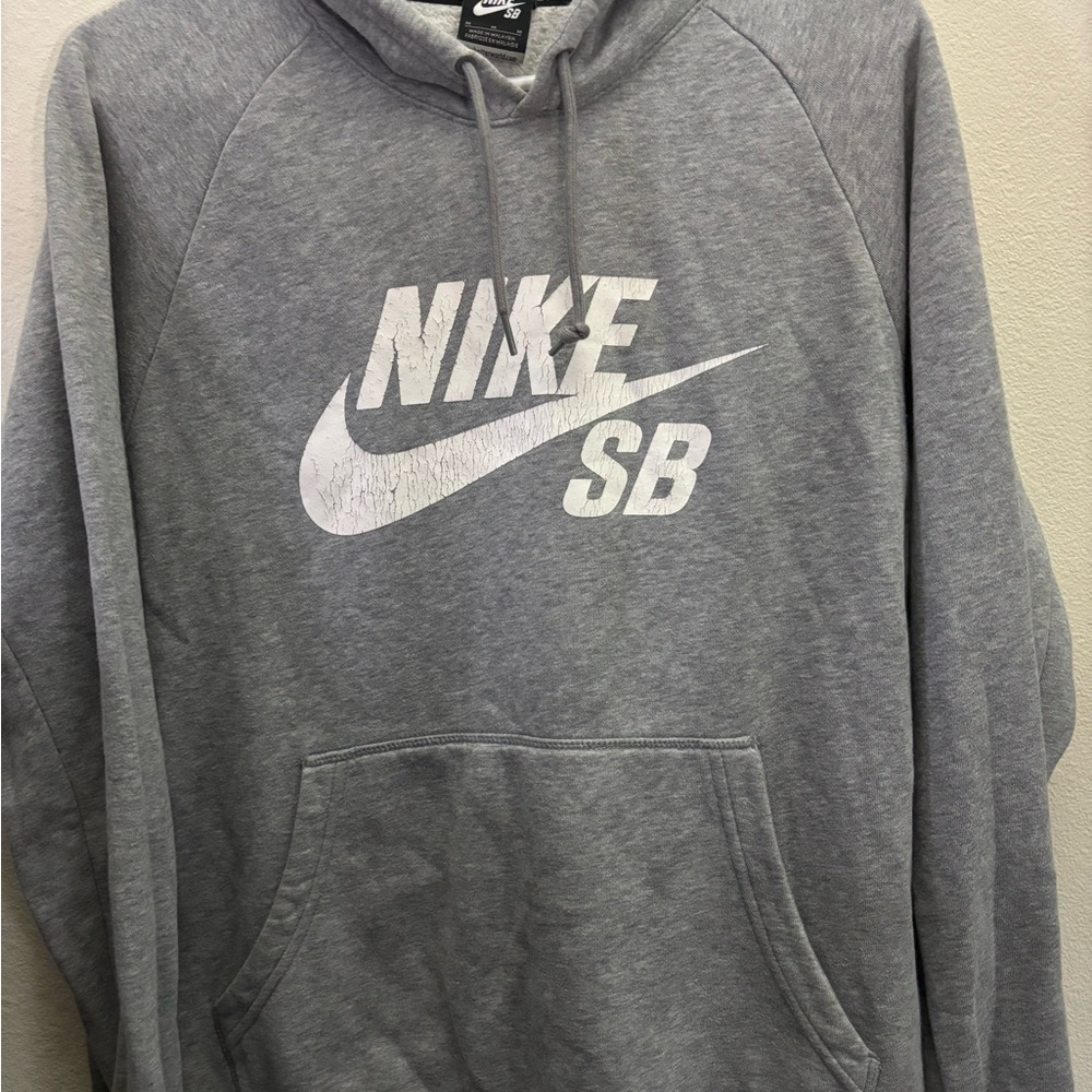 Nike Mens Heather Gray Hoodie Size M
